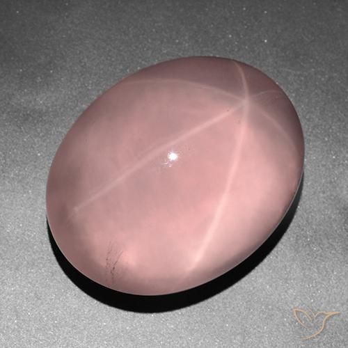 Quarzo rosa stellato Rosa medio naturale da 178.98 ct, Ovale, Trasparente
