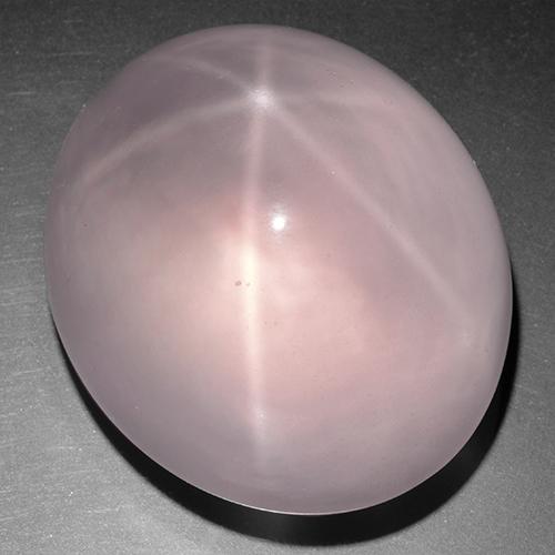 Quarzo rosa stellato Rosa chiaro naturale da 241.44 ct, Taglio ovale, Trasparente