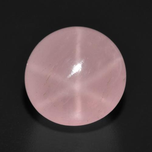 Quarzo rosa stellato Rosa vivido naturale da 12.19 ct, Taglio rotondo, Traslucido