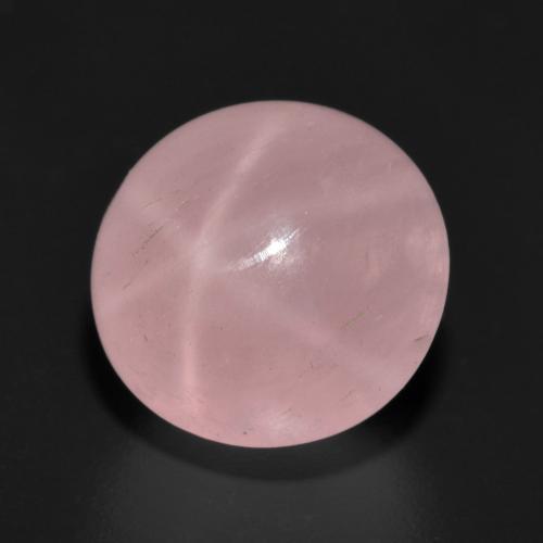 Quarzo rosa stellato Rosa vivido naturale da 12.19 ct, Taglio rotondo, Traslucido