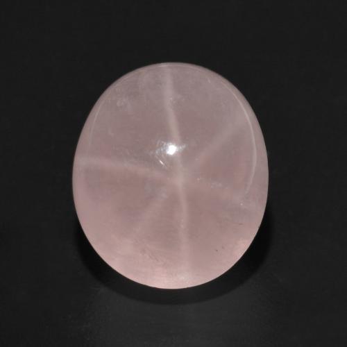 Quarzo rosa stellato Rosa cipria naturale da 7.77 ct, Taglio ovale, Traslucido