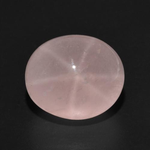 Quarzo rosa stellato Rosa cipria naturale da 7.77 ct, Taglio ovale, Traslucido