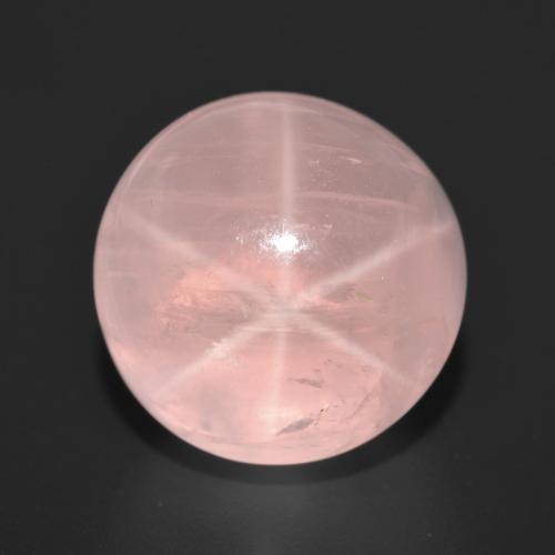 Quarzo rosa stellato Rosa medio naturale da 15.56 ct, Taglio rotondo, Traslucido
