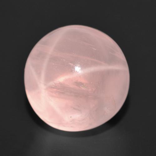 Quarzo rosa stellato Rosa medio naturale da 15.56 ct, Taglio rotondo, Traslucido