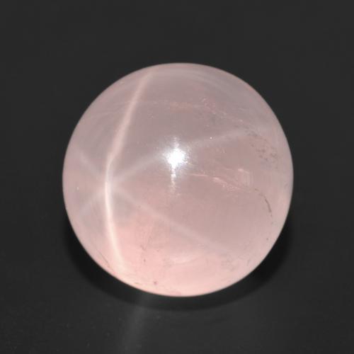 Quarzo rosa stellato Rosa chiaro naturale da 12.13 ct, Taglio rotondo, Traslucido
