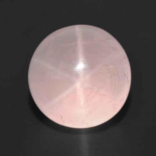 Quarzo rosa stellato Rosa chiaro naturale da 12.13 ct, Taglio rotondo, Traslucido