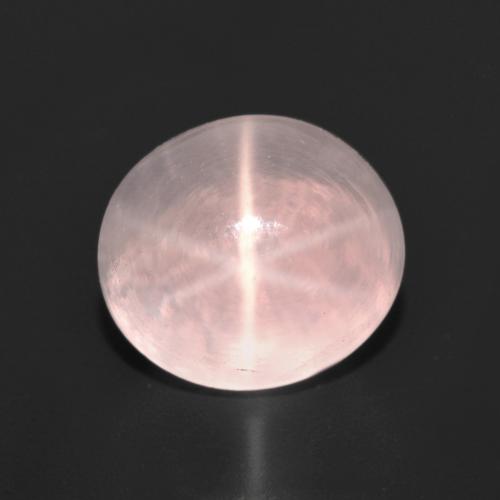 Quarzo rosa stellato rosa chiaro naturale da 4,42 ct, taglio ovale, trasparente