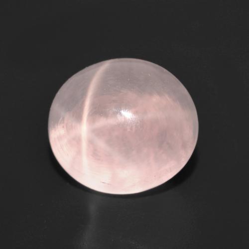 Quarzo rosa stellato rosa chiaro naturale da 4,42 ct, taglio ovale, trasparente