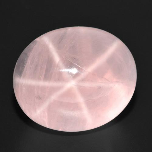 Quarzo rosa stellato Rosa corallo naturale da 38.87 ct, Taglio ovale, Traslucido
