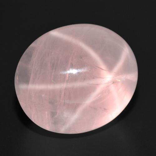 Quarzo rosa stellato Rosa corallo naturale da 38.87 ct, Taglio ovale, Traslucido