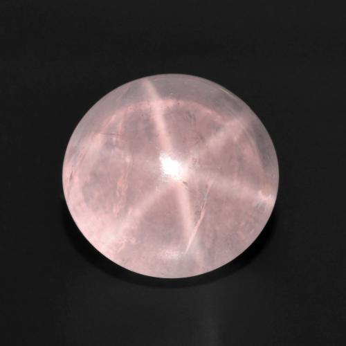 Quarzo rosa stellato naturale rosa da 7,29 ct, taglio ovale, traslucido