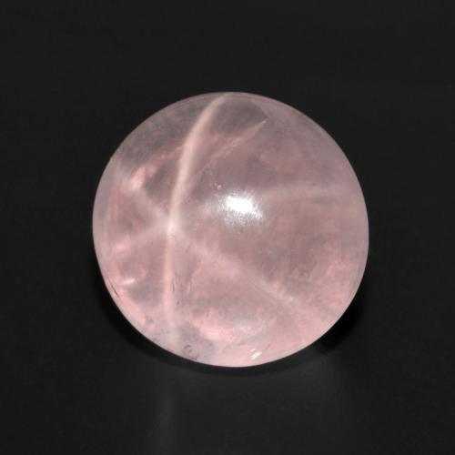 Quarzo rosa stellato naturale rosa da 7,29 ct, taglio ovale, traslucido