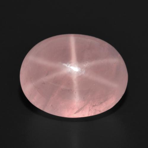 Quarzo rosa stellato Rosa medio naturale da 15.66 ct, Taglio ovale, Traslucido