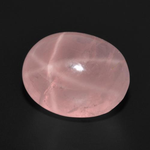 Quarzo rosa stellato Rosa medio naturale da 15.66 ct, Taglio ovale, Traslucido