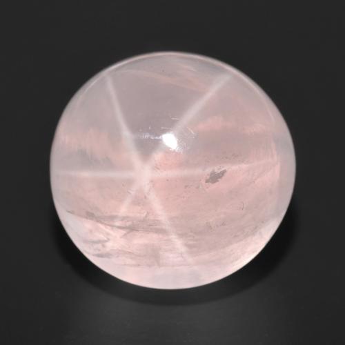 Quarzo rosa stellato Rosa chiaro naturale da 21.22 ct, Taglio rotondo, Traslucido