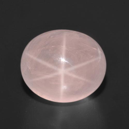Quarzo rosa stellato naturale rosa da 10,60 ct, taglio ovale, traslucido