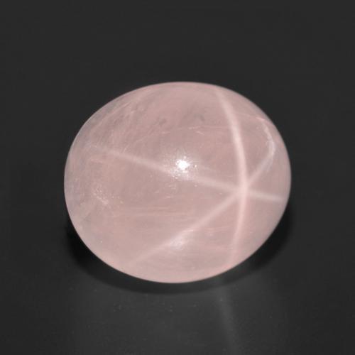 Quarzo rosa stellato naturale rosa da 10,60 ct, taglio ovale, traslucido