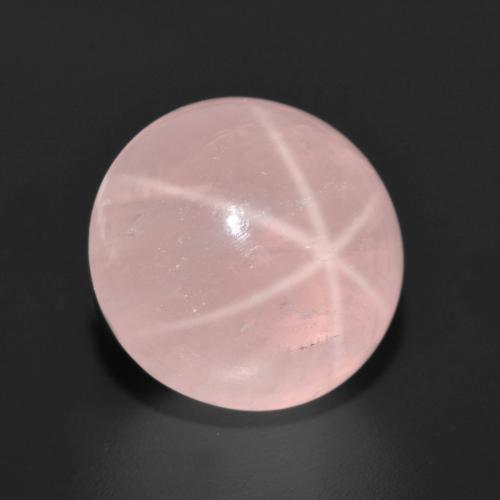 Quarzo rosa stellato Rosa medio naturale da 8.71 ct, Taglio rotondo, Traslucido