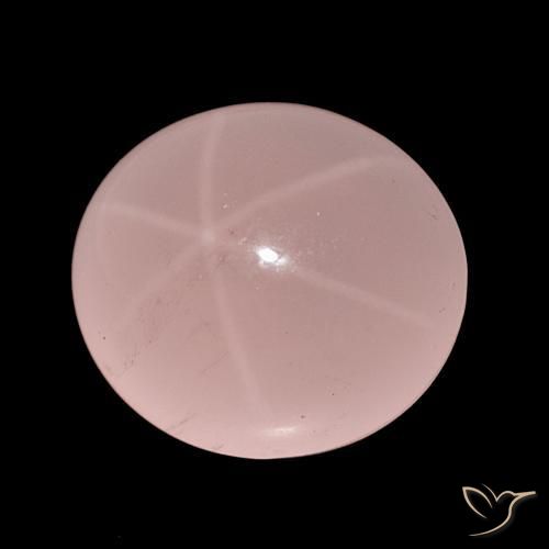 Quarzo rosa stellato Tono rosa naturale da 62.47 ct, Ovale, Traslucido