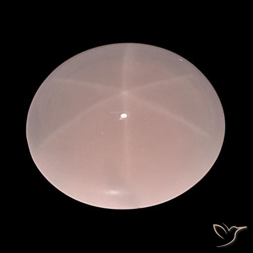 61.91ct Rosa chiaro Quarzo rosa stellato, Ovale, Traslucido