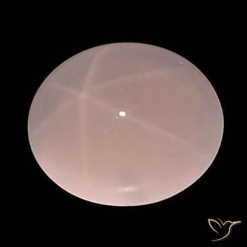 Quarzo rosa stellato Rosa chiaro naturale da 61.91 ct, Ovale, Traslucido