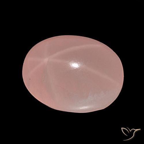Quarzo rosa stellato Rosa rosa naturale da 36.81 ct, Ovale, Traslucido