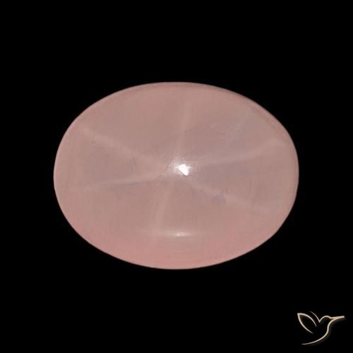 40.20ct Rosa medio Quarzo rosa stellato, Ovale, Traslucido