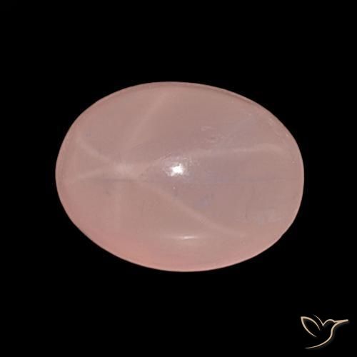 Quarzo rosa stellato Rosa medio naturale da 40.20 ct, Ovale, Traslucido