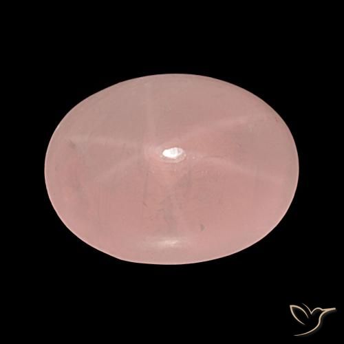 37.50ct Rosa rosa Quarzo rosa stellato, Ovale, Traslucido