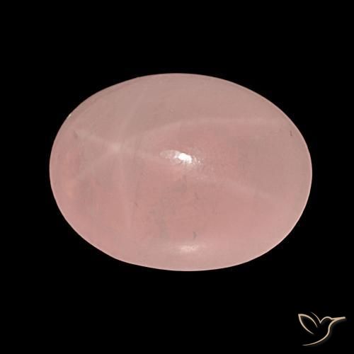 Quarzo rosa stellato Rosa rosa naturale da 37.50 ct, Ovale, Traslucido
