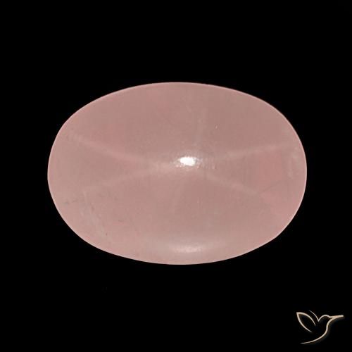 38.81ct Rosa rosa Quarzo rosa stellato, Ovale, Traslucido