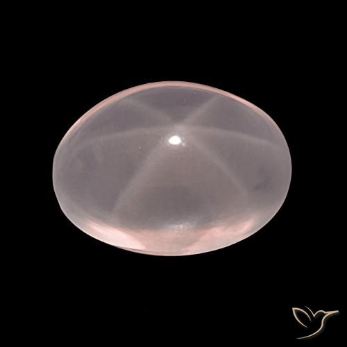 40.32ct Rosa chiaro Quarzo rosa stellato, Ovale, Traslucido