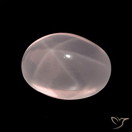 Quarzo rosa stellato Rosa chiaro naturale da 40.32 ct, Ovale, Traslucido