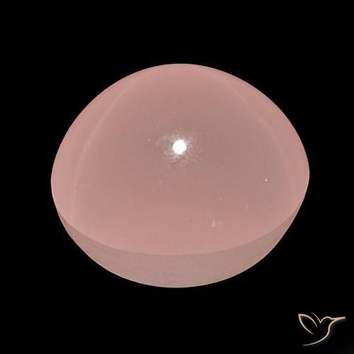 Quarzo rosa stellato Rosa cipria naturale da 129.84 ct, Ovale, Traslucido