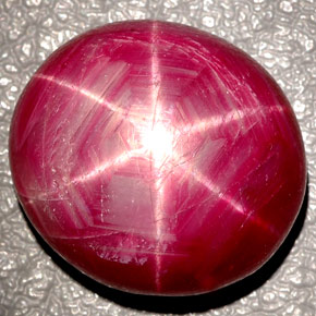 Rubino stellato naturale rosso da 27,00 ct, taglio ovale, opaco