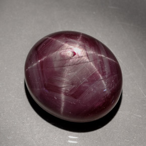 Rubino stellato naturale rosso da 26,50 ct, taglio ovale, opaco