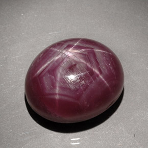 Rubino stellato naturale rosso da 33,78 ct, taglio ovale, opaco