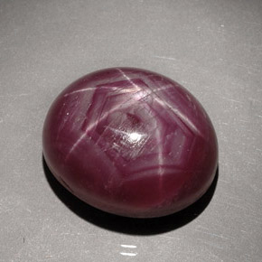 Rubino stellato naturale rosso da 33,78 ct, taglio ovale, opaco
