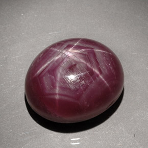 Rubino stellato naturale rosso da 33,78 ct, taglio ovale, opaco