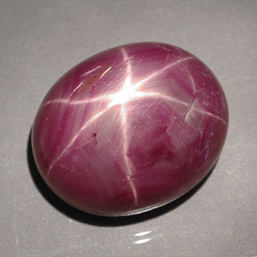 Rubino stellato naturale rosso da 31,05 ct, taglio ovale, opaco