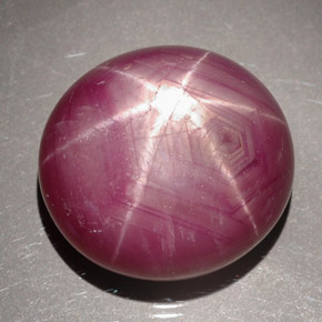 Rubino stellato naturale rosso da 31,54 ct, taglio ovale, opaco