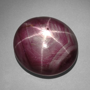 Rubino stellato naturale rosso da 55,95 ct, taglio ovale, opaco
