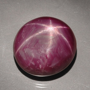 Rubino stellato naturale rosso da 34,16 ct, taglio ovale, opaco