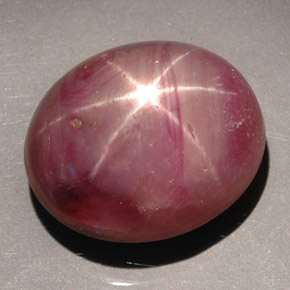 Rubino stellato naturale rosso da 36,27 ct, taglio ovale, opaco