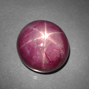 Rubino stellato naturale rosso da 43,70 ct, taglio ovale, opaco