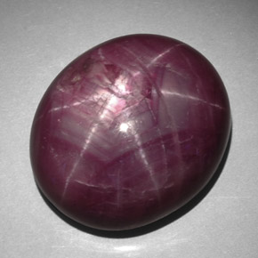 Rubino stellato naturale rosso da 45,34 ct, taglio ovale, opaco