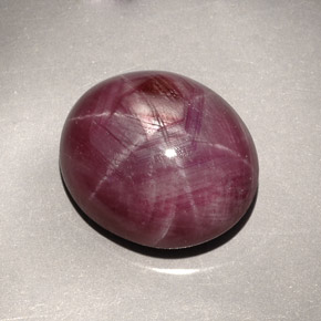 Rubino stellato naturale rosso da 27,30 ct, taglio ovale, opaco