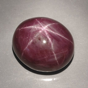 Rubino stellato naturale rosso da 46,74 ct, taglio ovale, opaco