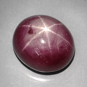 Rubino stellato naturale rosso da 37,86 ct, taglio ovale, opaco