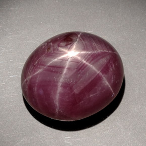 Rubino stellato naturale rosso da 28,16 ct, taglio ovale, opaco